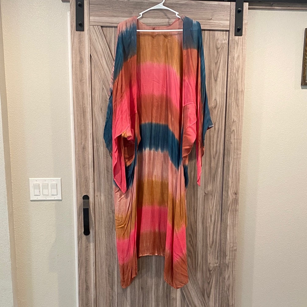 Lovestitch Multicolor Tie-Dye Kimono